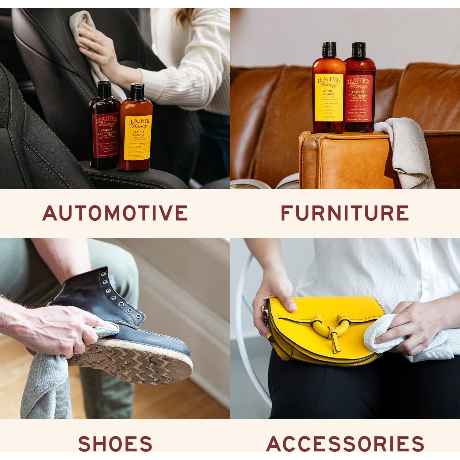 Limpiador de Cuero Leather Honey 118ml - No Tóxico y Efectivo
