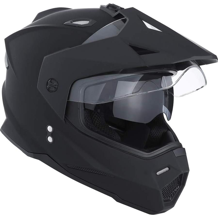 Casco Motocicleta 1Storm HF802 Doble Visor Negro
