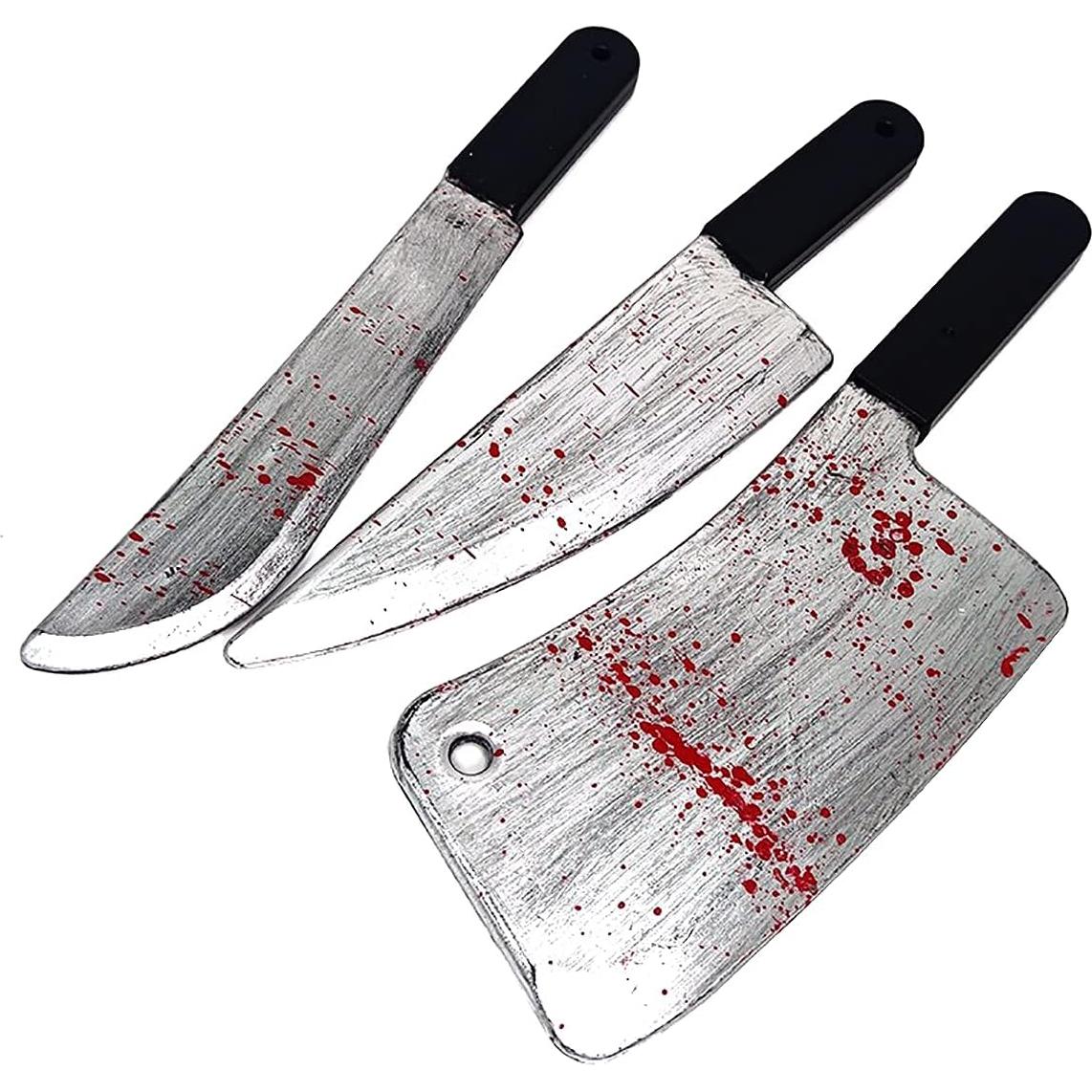 Cuchillo de Carnicero Sangriento Cooplay Juguete Halloween 43.5cm