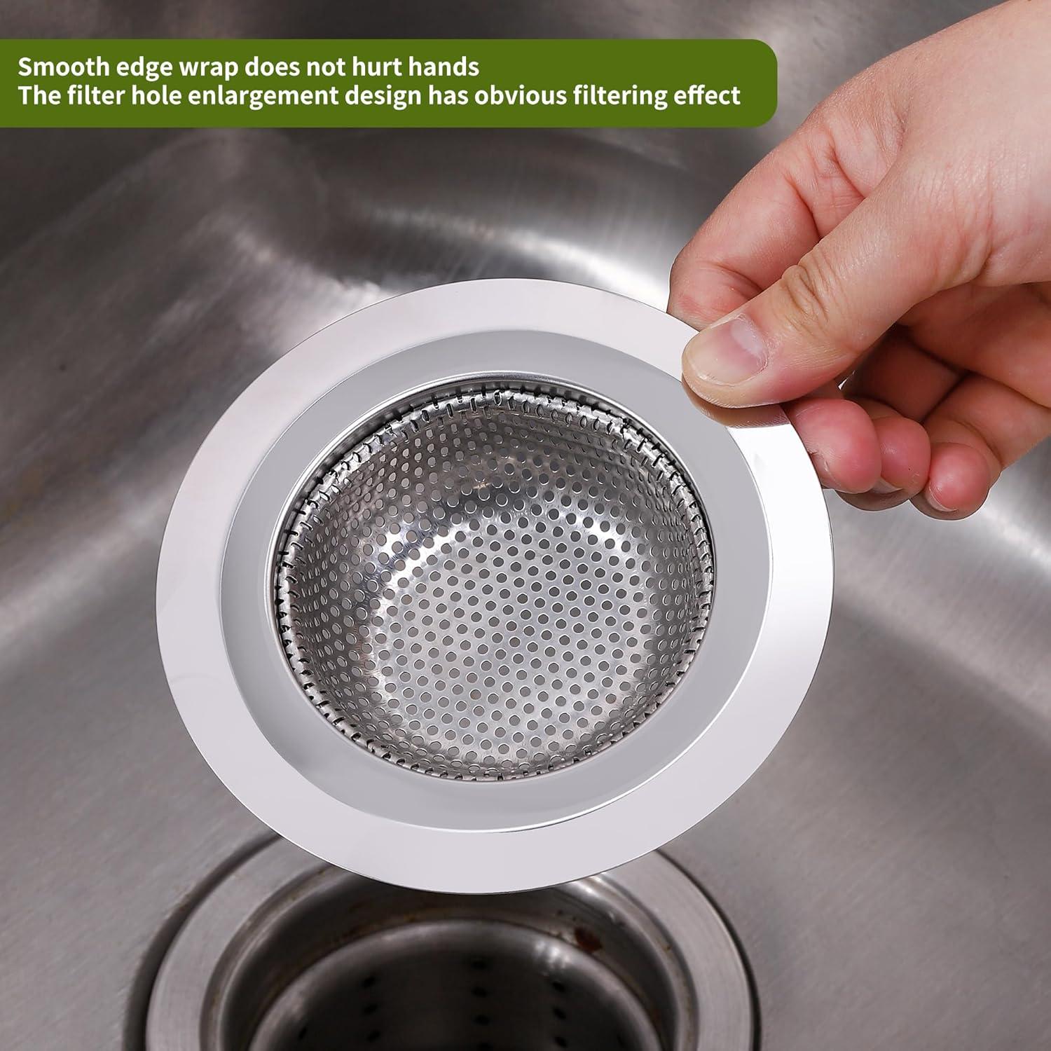 Filtro de Drenaje de Acero Inoxidable Anviiopu 11.43 cm 2 Pcs