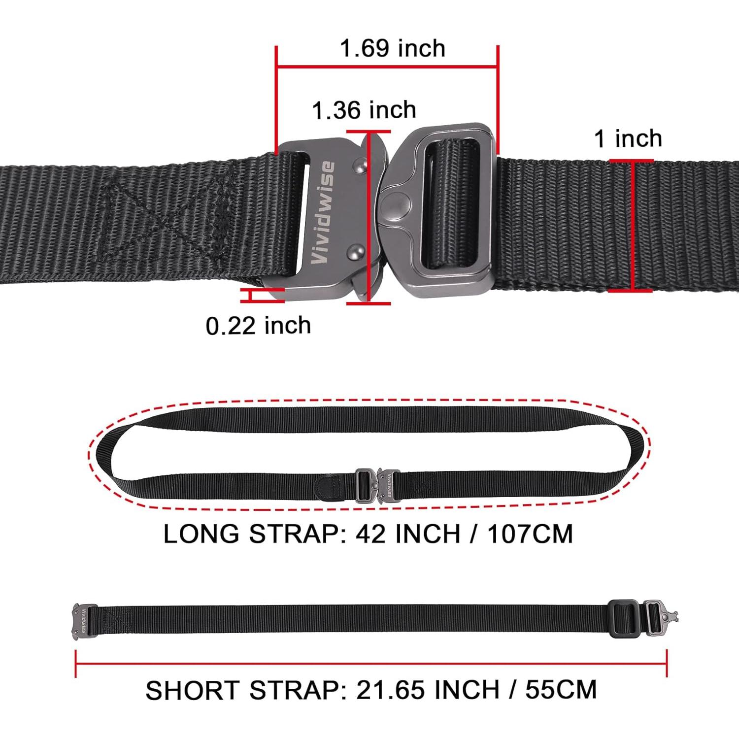 Correas de Equipaje Vividwise 1" Ajustables con Hebilla Metal