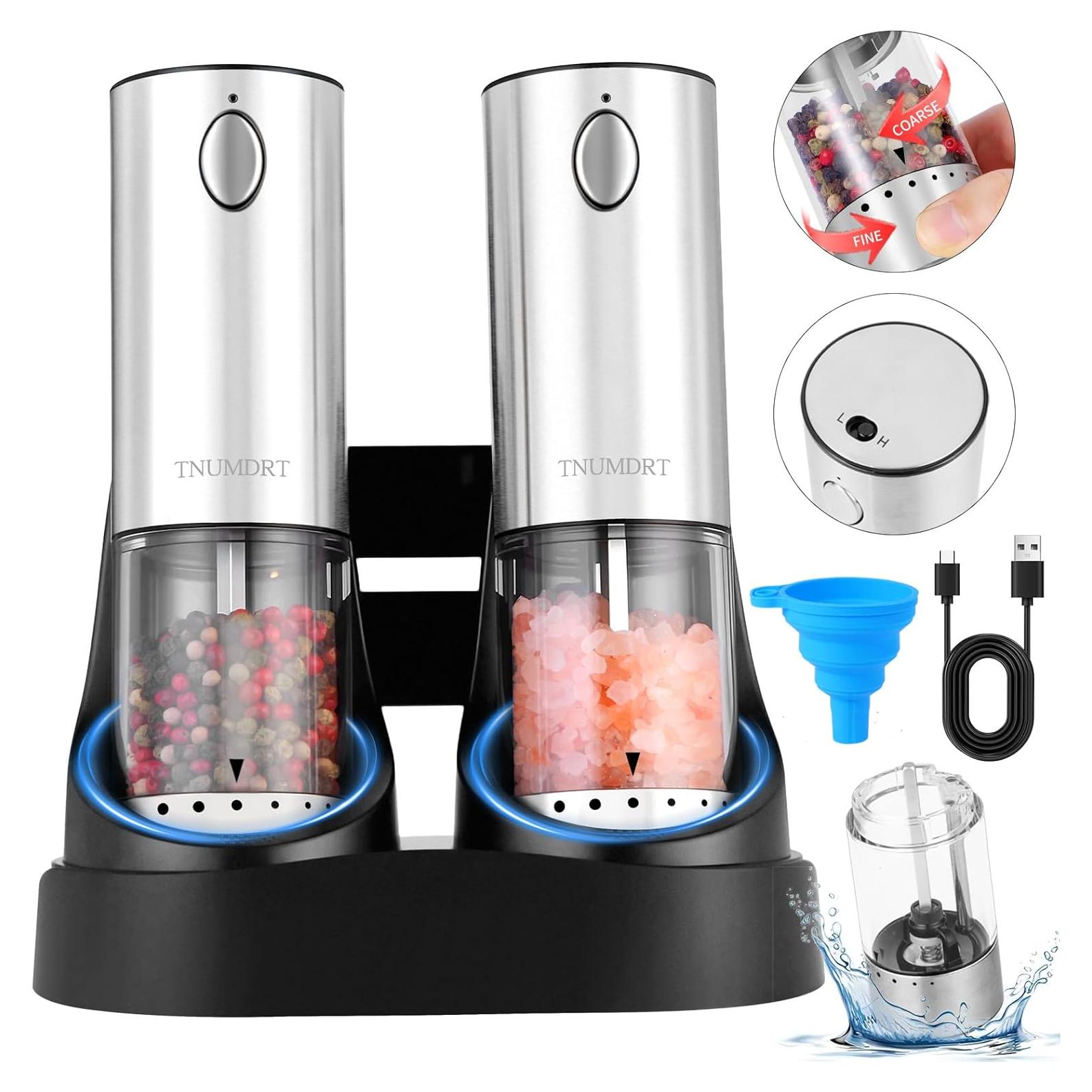 Juego de Molinillos Eléctricos de Sal y Pimienta TNUMDRT 90g