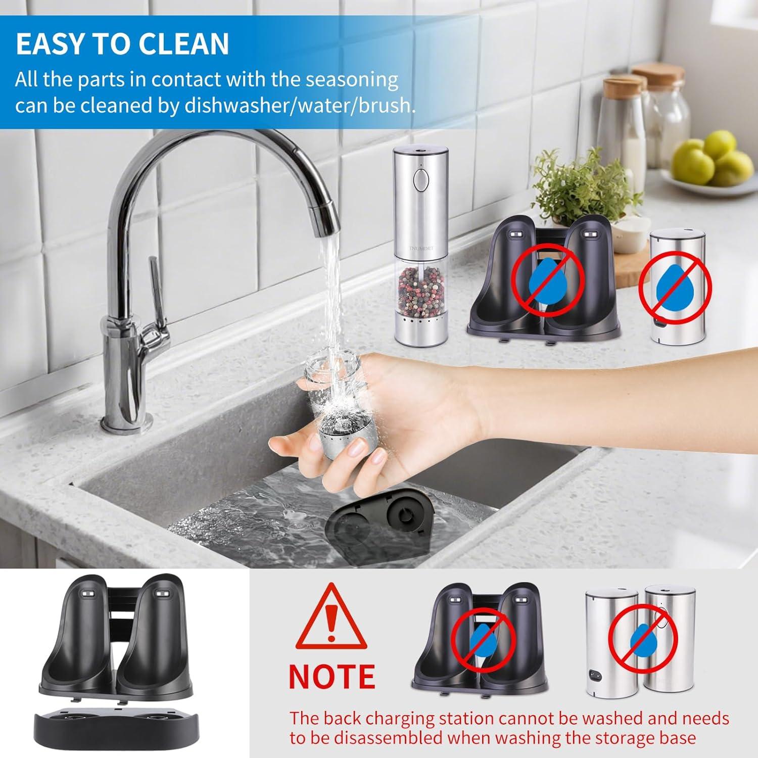 Juego de Molinillos Eléctricos de Sal y Pimienta TNUMDRT 90g