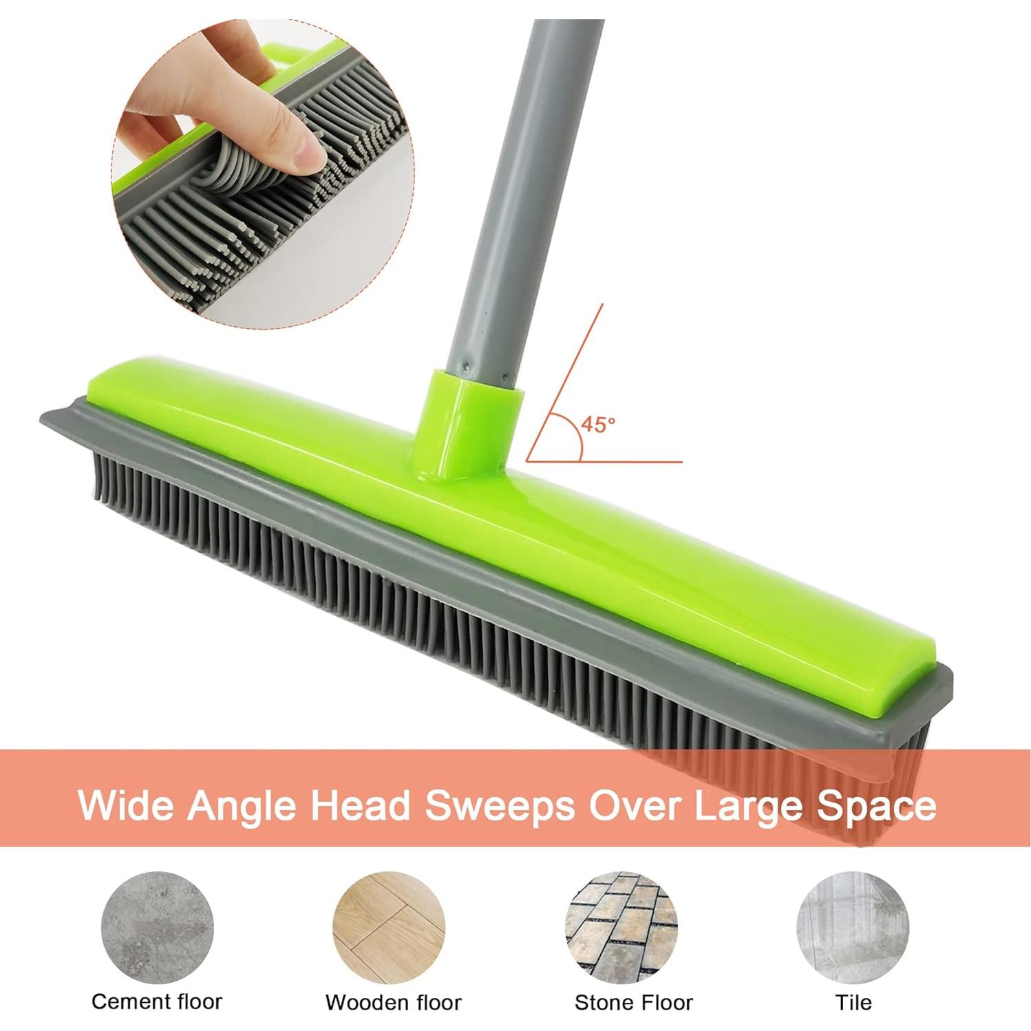 Escoba de Silicona IZSOHHOME para Pelo de Mascotas Verde