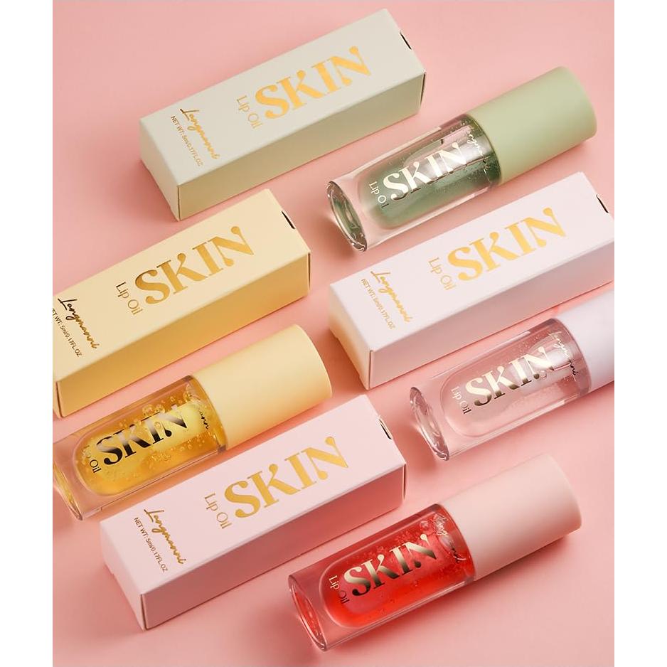 2 Pack Aceite Labial Brillante BANGFENG Fresa Cereza Hidratante