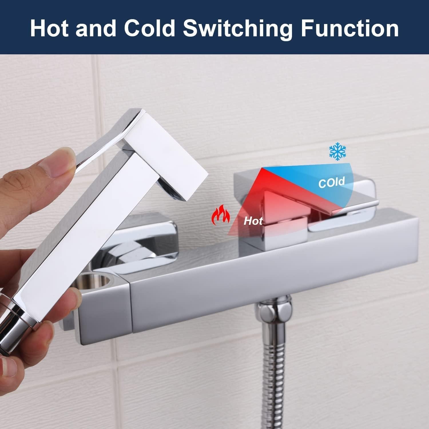 Pulverizador de Bidet AZOS de Mano con Agua Caliente y Fría