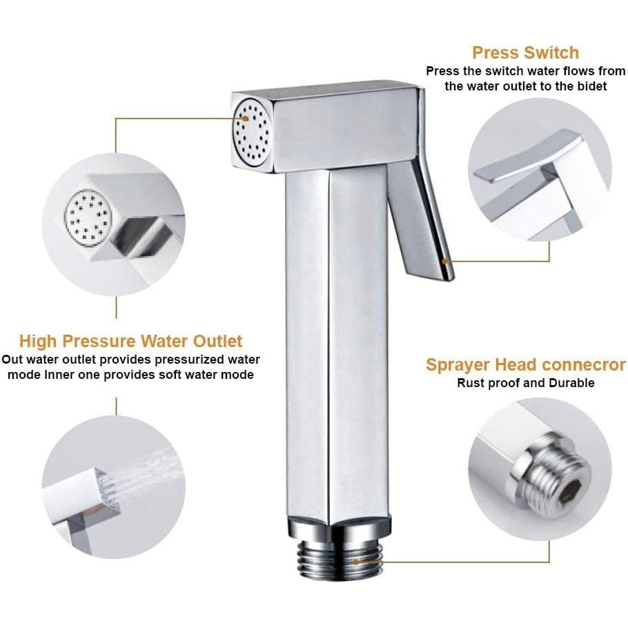 Pulverizador de Bidet AZOS de Mano con Agua Caliente y Fría