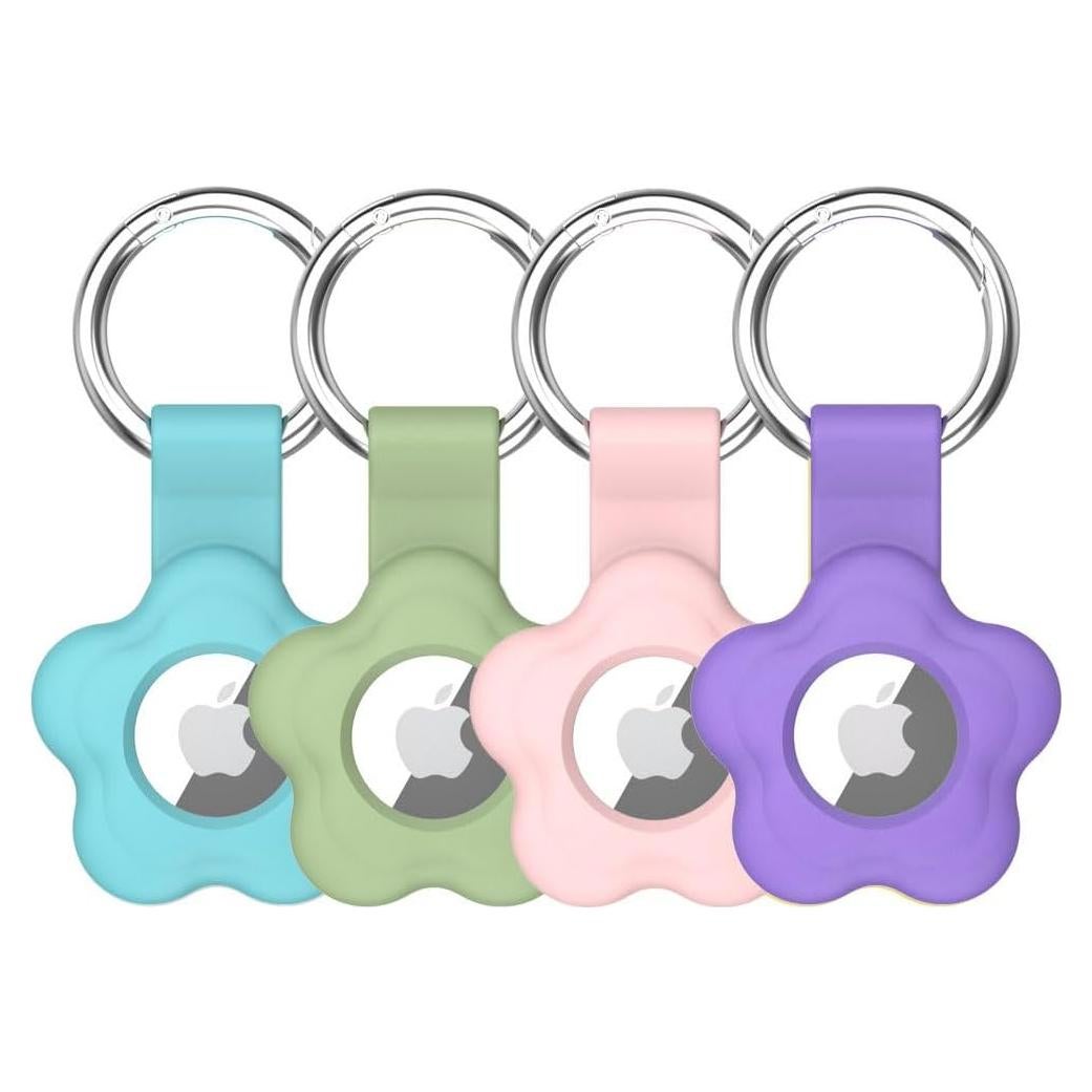 Paquete de 4 fundas de silicona Alsukeay para AirTag