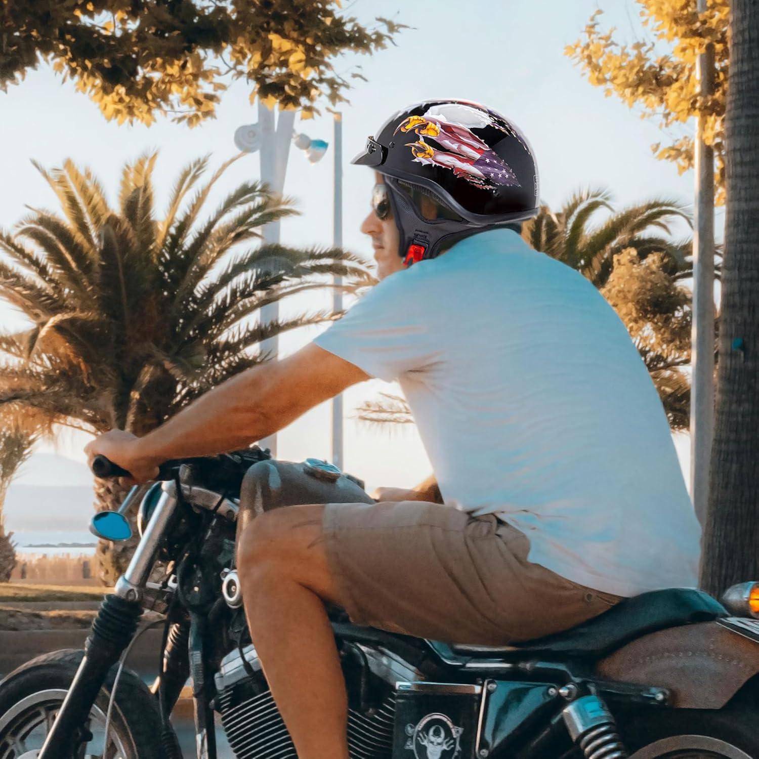 Casco Cruiser CARTMAN Mediano Águila Patriótica DOT
