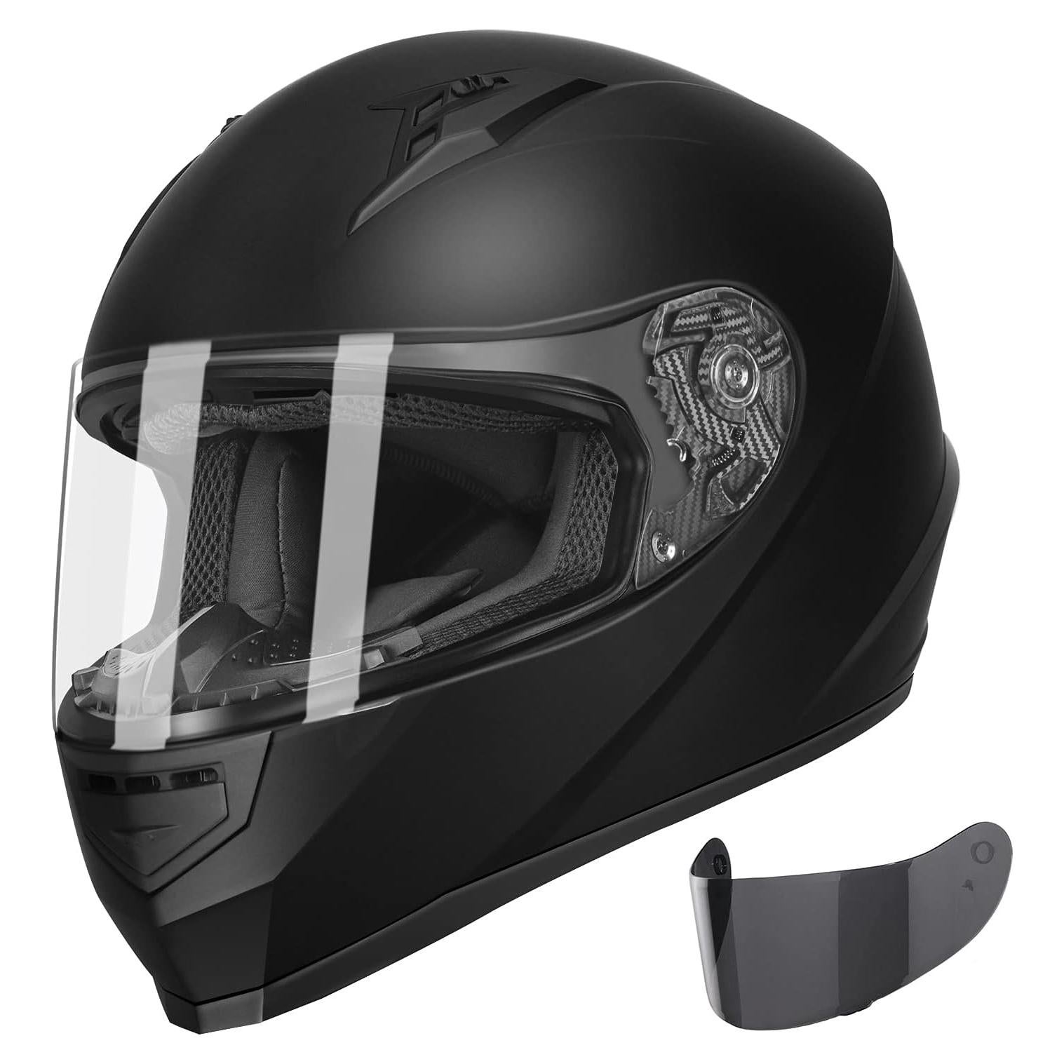 Casco Integral GLX GX11 - Negro Mate Mediano - DOT