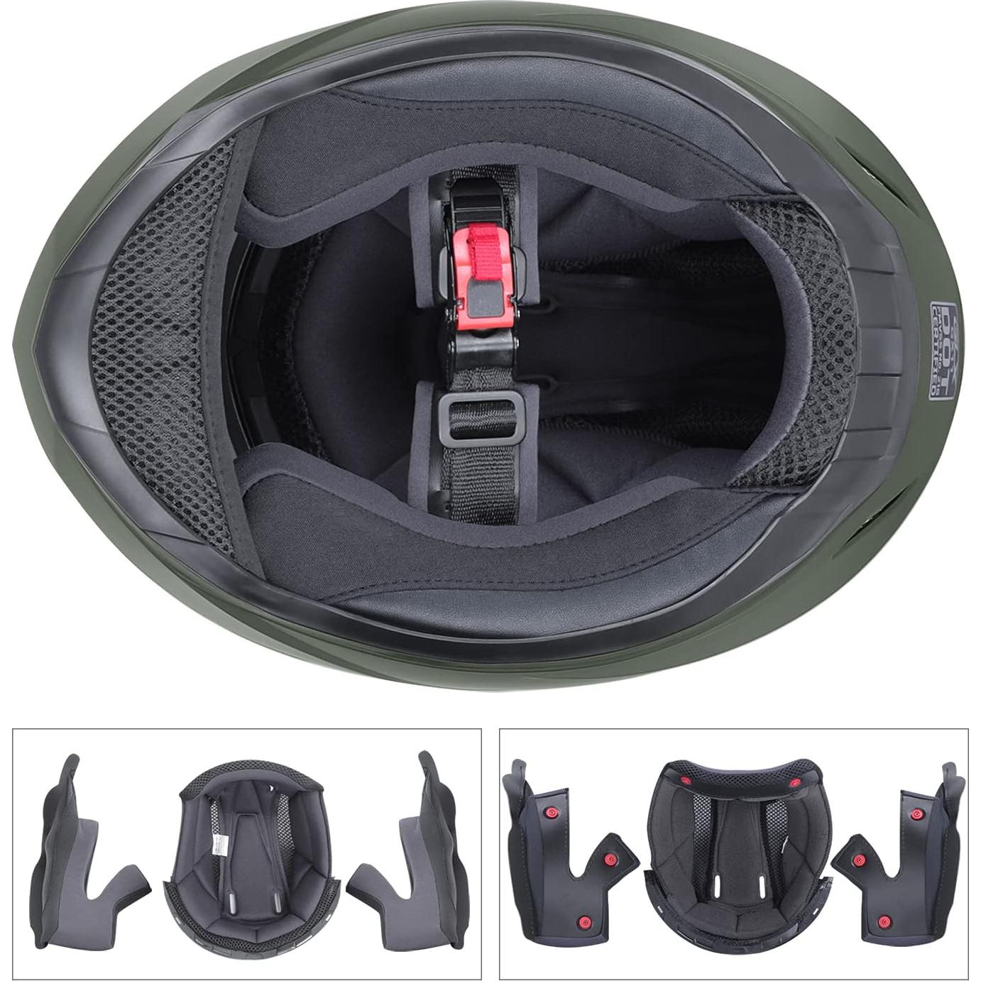 Casco GLX GX11 Integral Camo Pequeño con Visera Ahumada