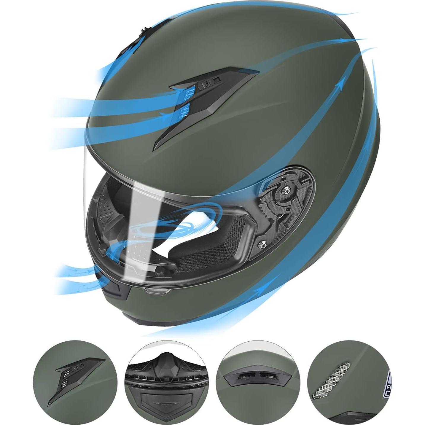Casco GLX GX11 Motocicleta Camo Extra Grande Integral