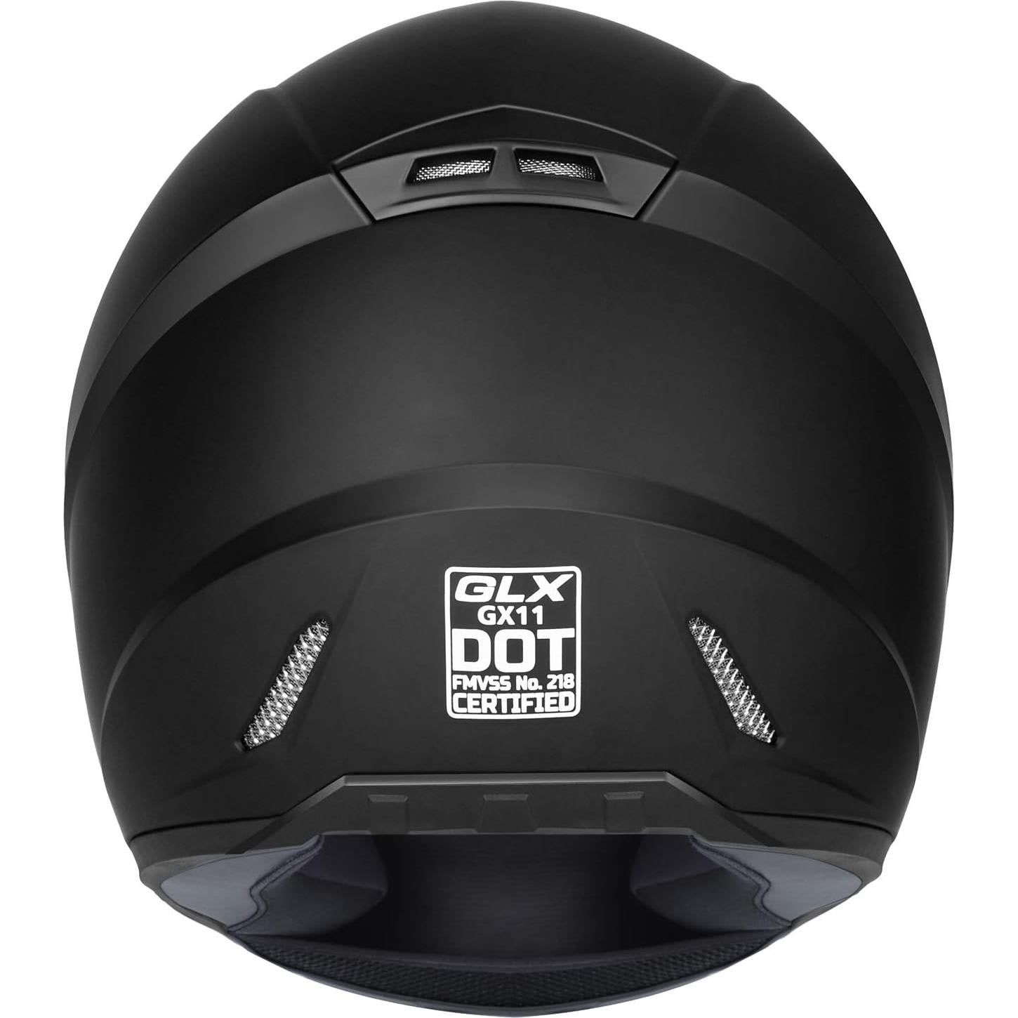Casco Moto GLX GX11 Negro Mate Pequeño Visor Tintado