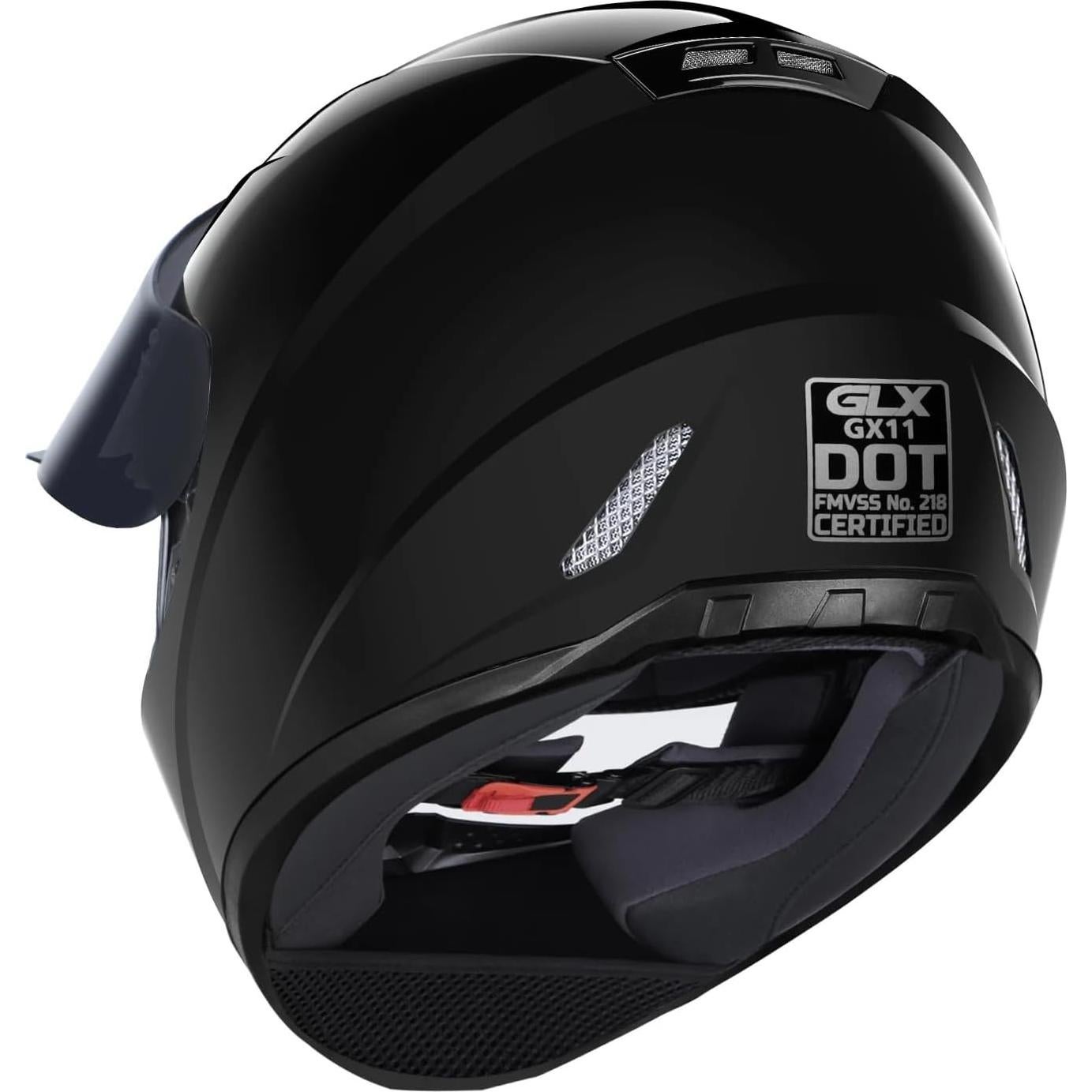Casco GLX GX11 Integral Negro Extra Grande con Visera