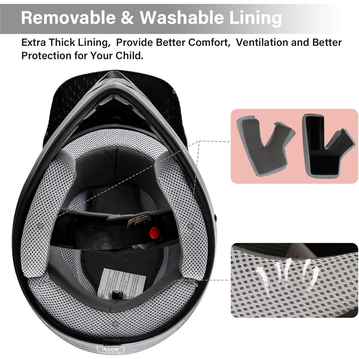 Casco Motocross Juvenil XFMT Carbono XL con Gafas