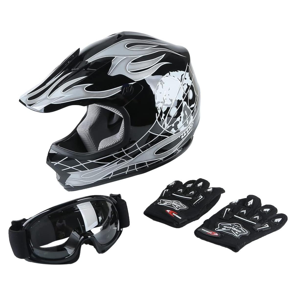 Casco Motocross XFMT DOT Niños Calavera Negra XL