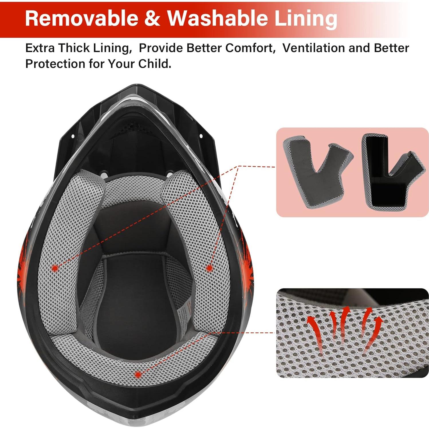 Casco XFMT Mediano Negro Rojo para Motocross y ATV