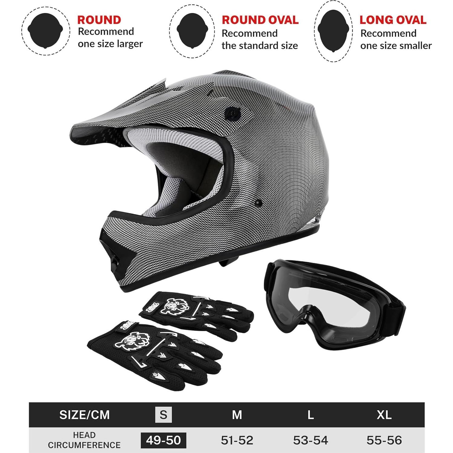 Casco Motocross XFMT XF-240-002 Fibra Carbono Pequeño