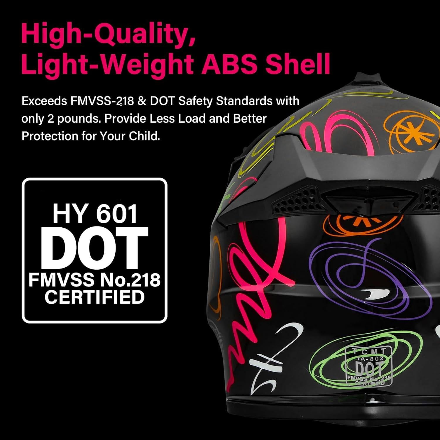 Casco de Motocross XFMT TCMT DOT para Niños Mediano Graffiti