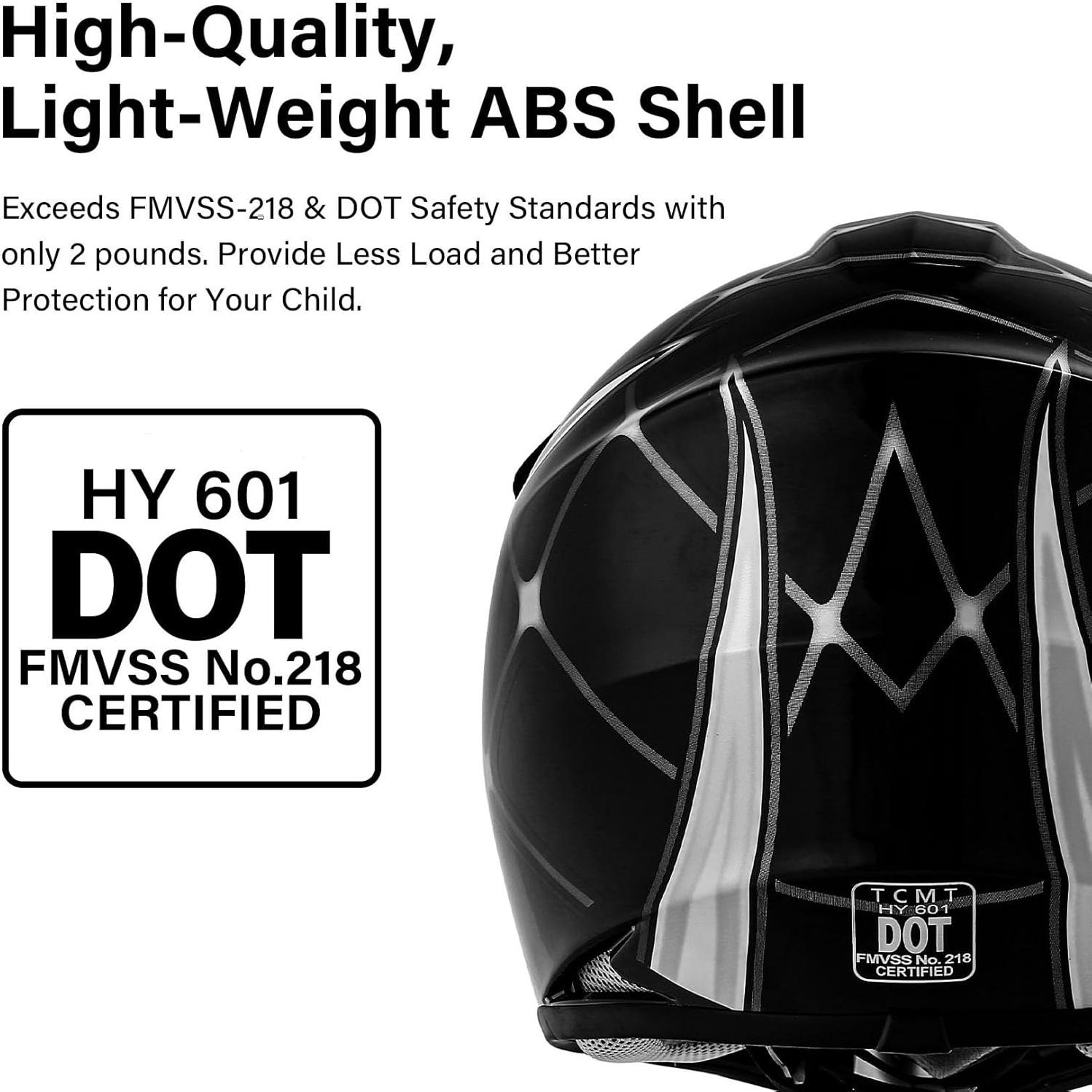 Casco Motocross XFMT X-Large Arañas Negras para Niños