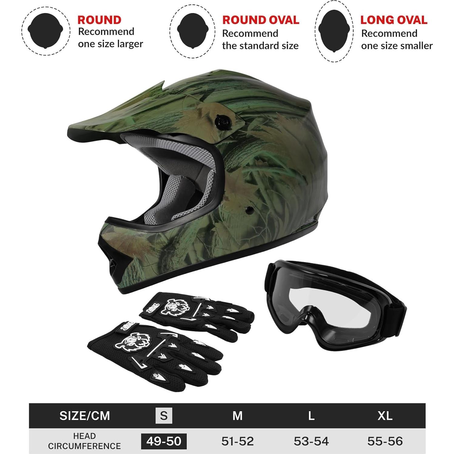 Casco Motocross XFMT XF-240-002 Pequeño Hoja de Arce