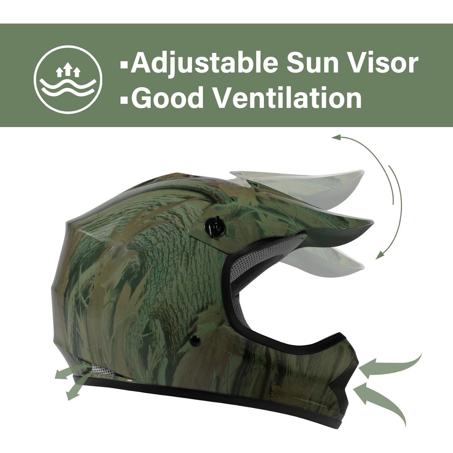 Casco Motocross XFMT XF-240-002 Pequeño Hoja de Arce