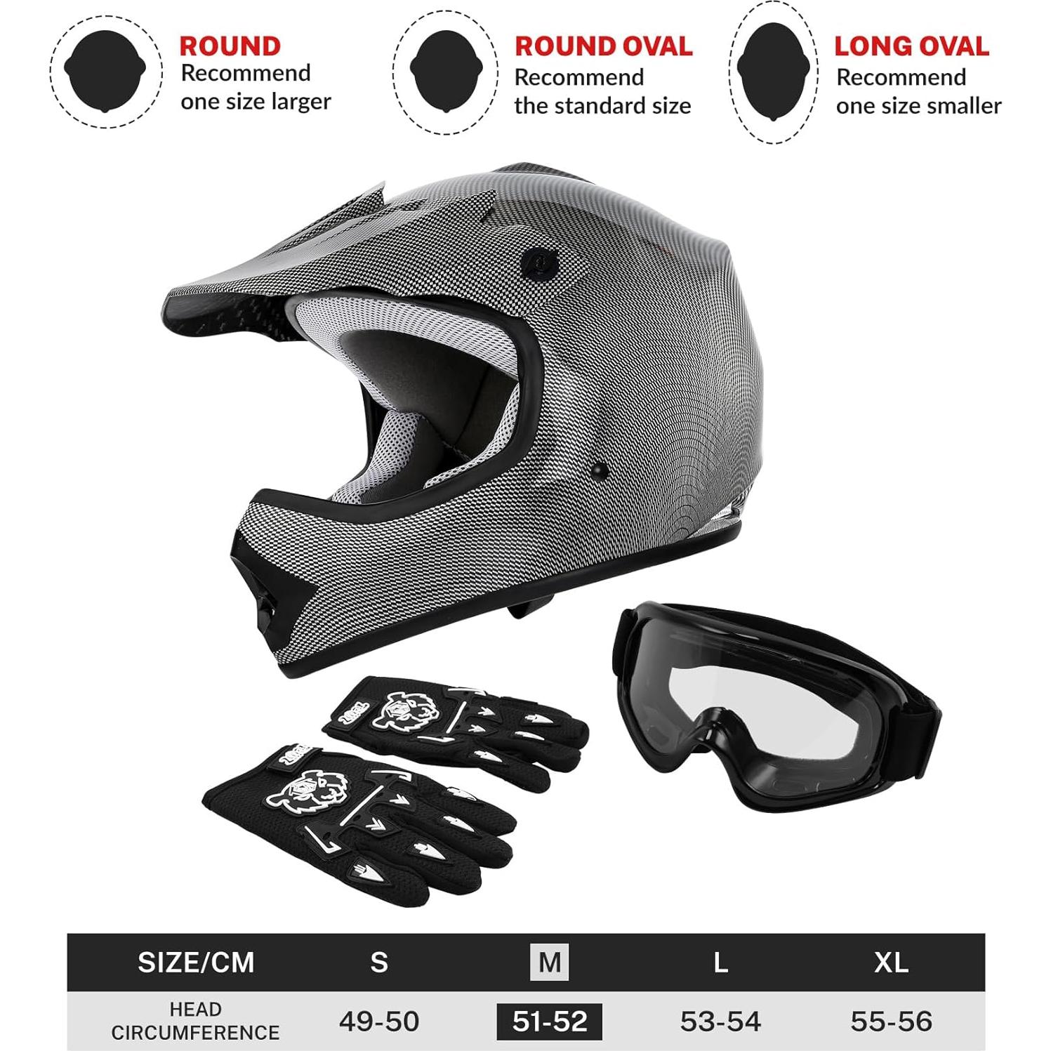 Casco XFMT XF-240-002 para Niños Mediano Fibra de Carbono