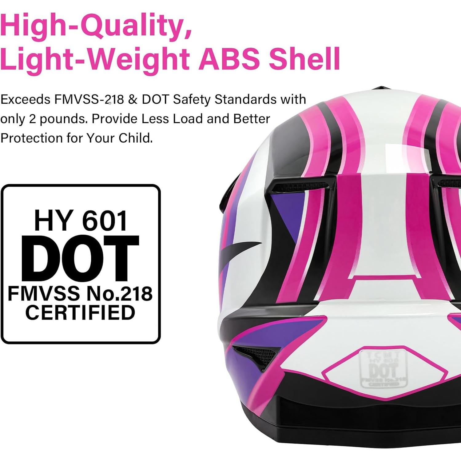 Casco Moto Infantil XFMT Rojo Talla L con Gafas y Guantes