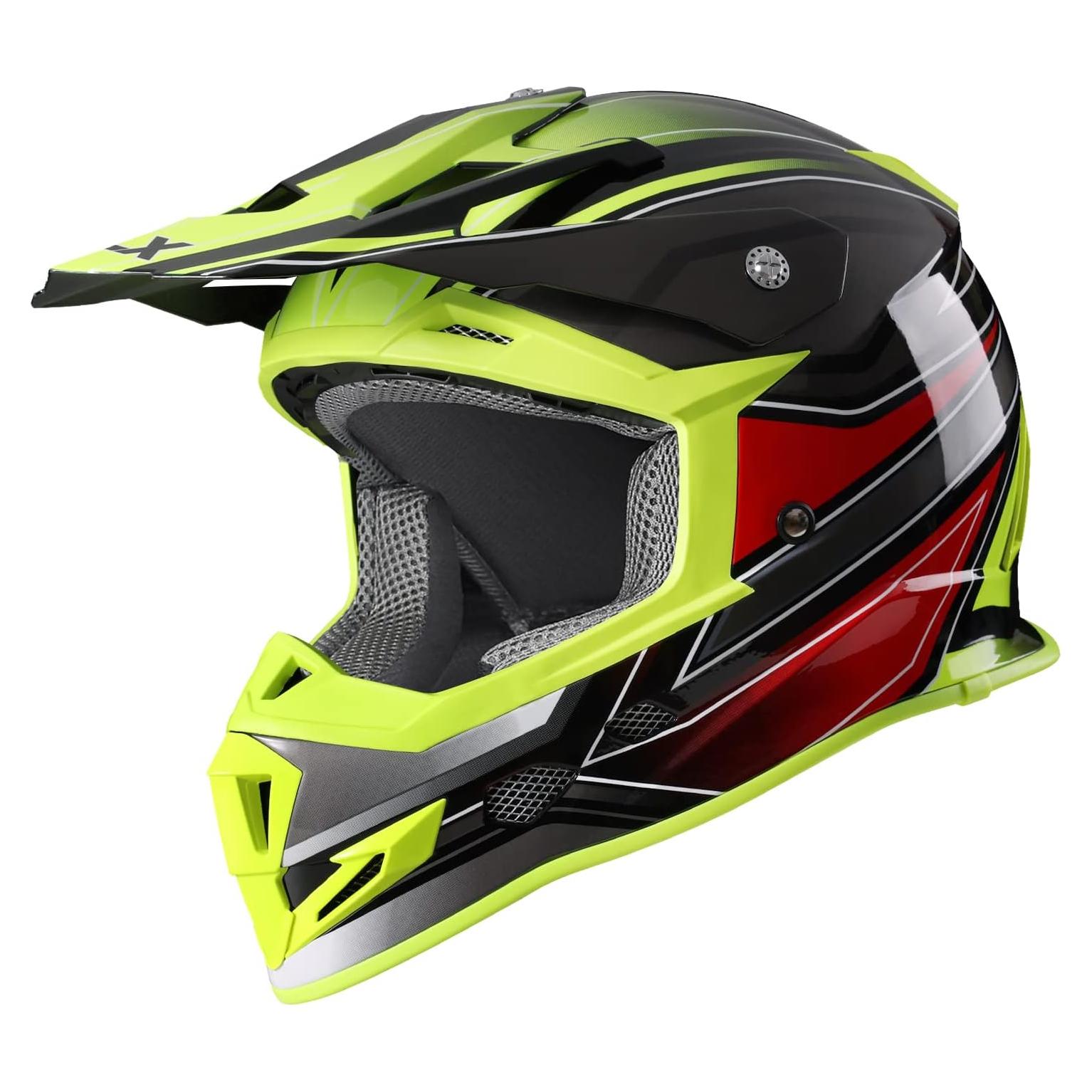 Casco Motocross GLX GX23 Amarillo Talla L DOT