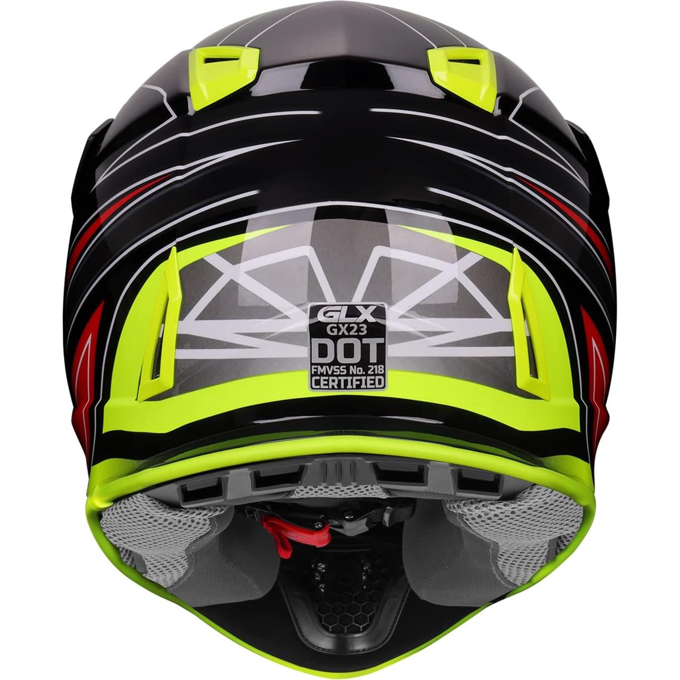 Casco Motocross GLX GX23 Amarillo Talla L DOT