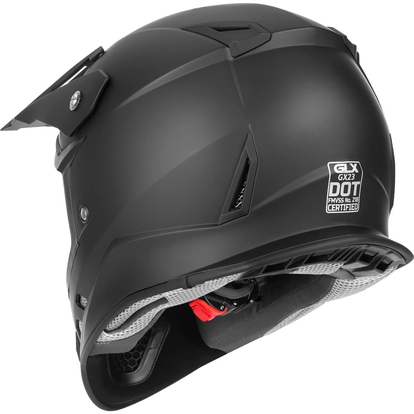 Casco Motocross GLX GX23 Negro Mate Talla L DOT