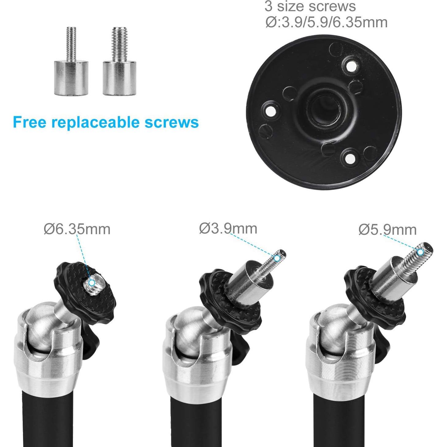 Mini Ceiling Wall Projector Mount Stand Compatible with QKK, DR.J, DBPOWER, Anker, VANKYO, AAXA, Jinhoo, PVO, TMY, AuKing and Most Other Mini Projector (175mm, Black)