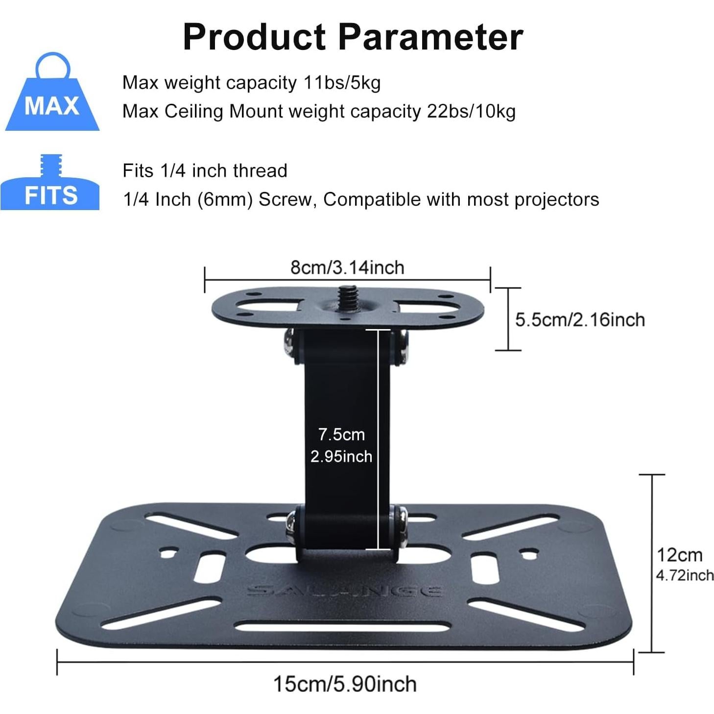 Soporte Plegable para Proyector Salange SLGMinitripod15 - 5kg
