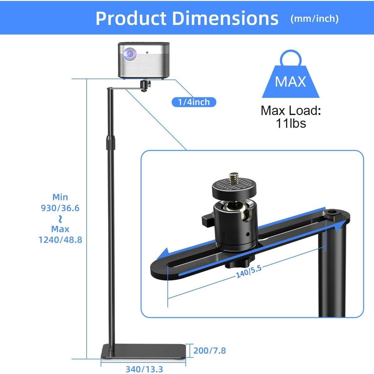 Soporte de Proyector Suptek PR001FP Ajustable 360° Negro