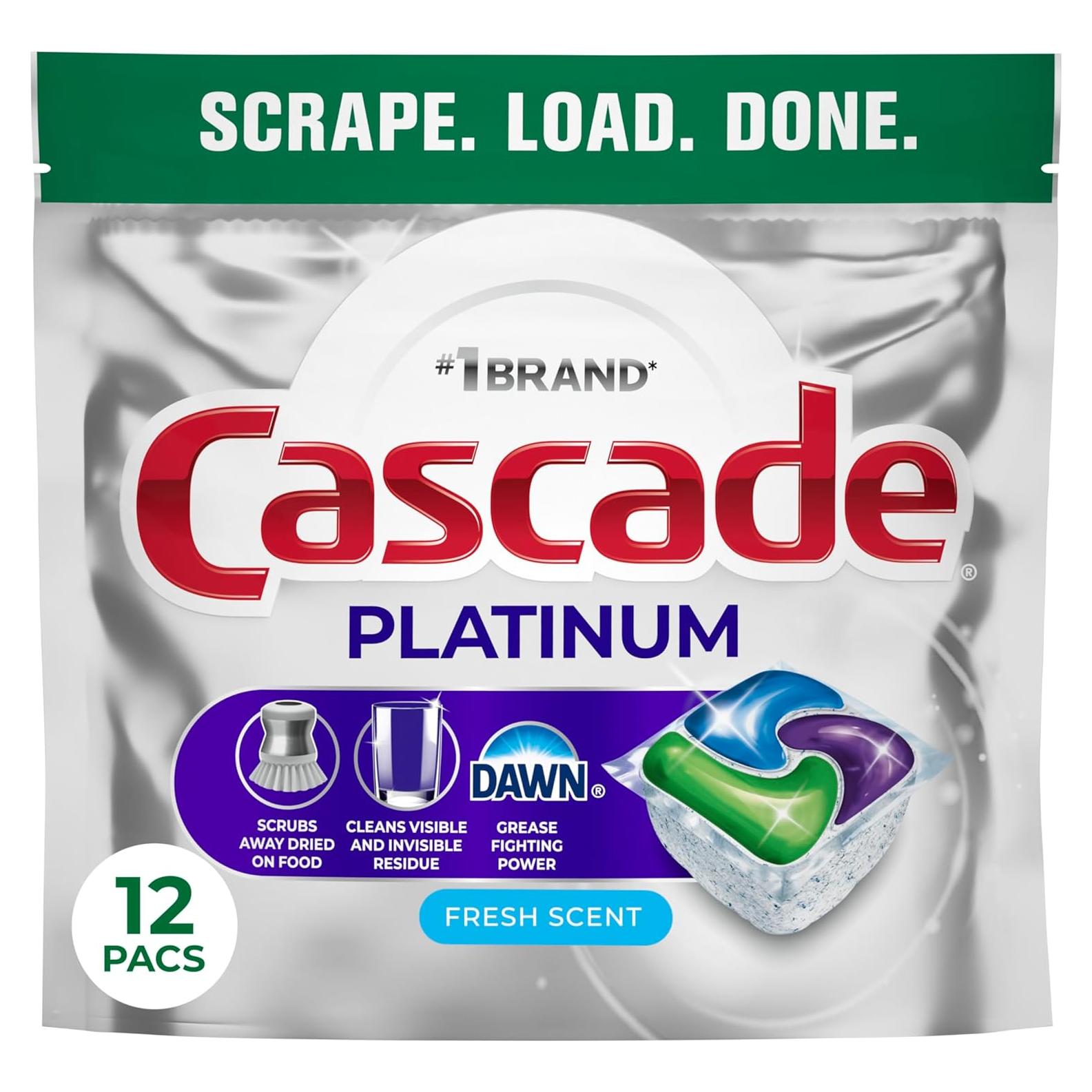 Cápsulas de Lavavajillas Cascade Platinum 12 unidades