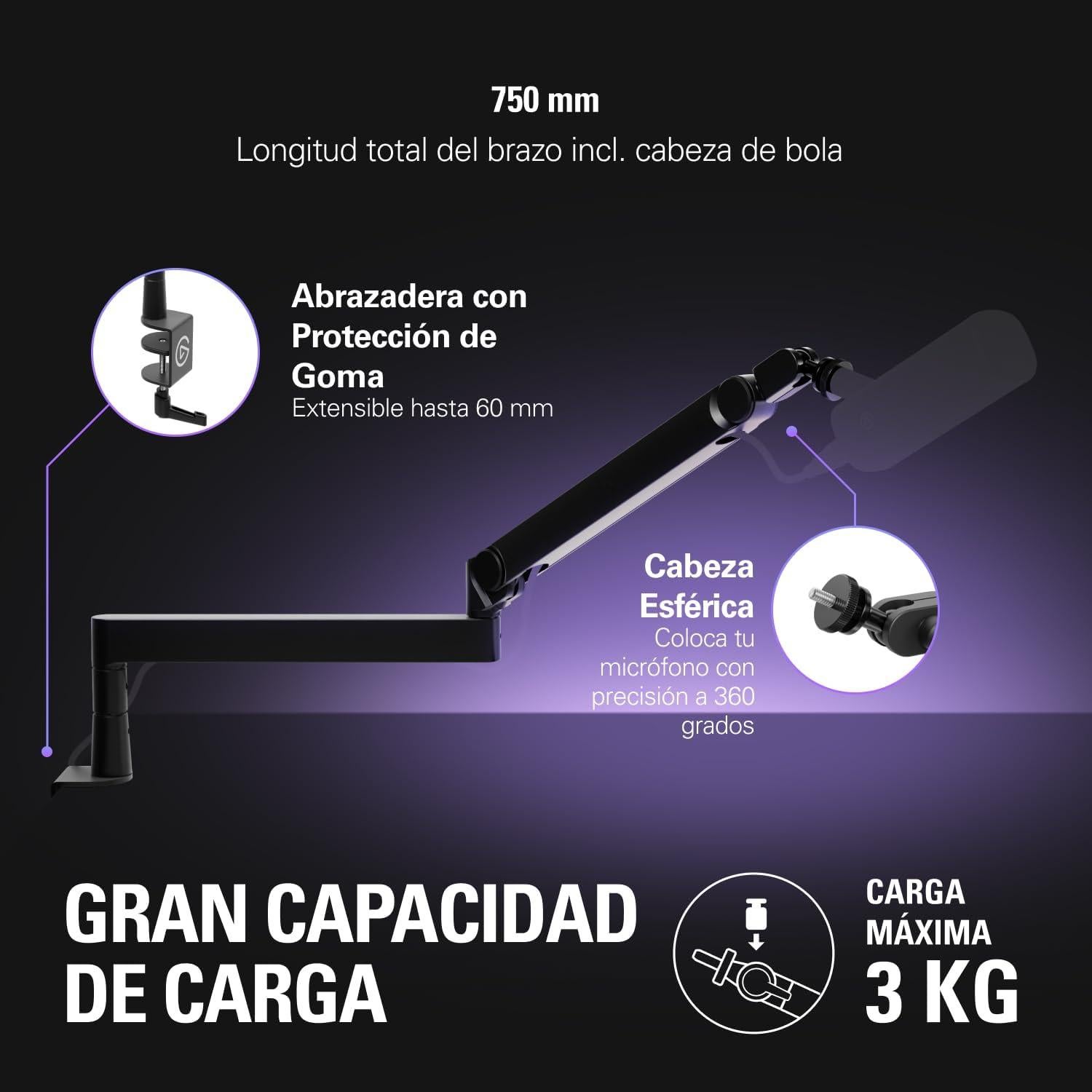 Brazo de Micrófono Elgato Wave Mic Arm Pro - Soporta 3 kg