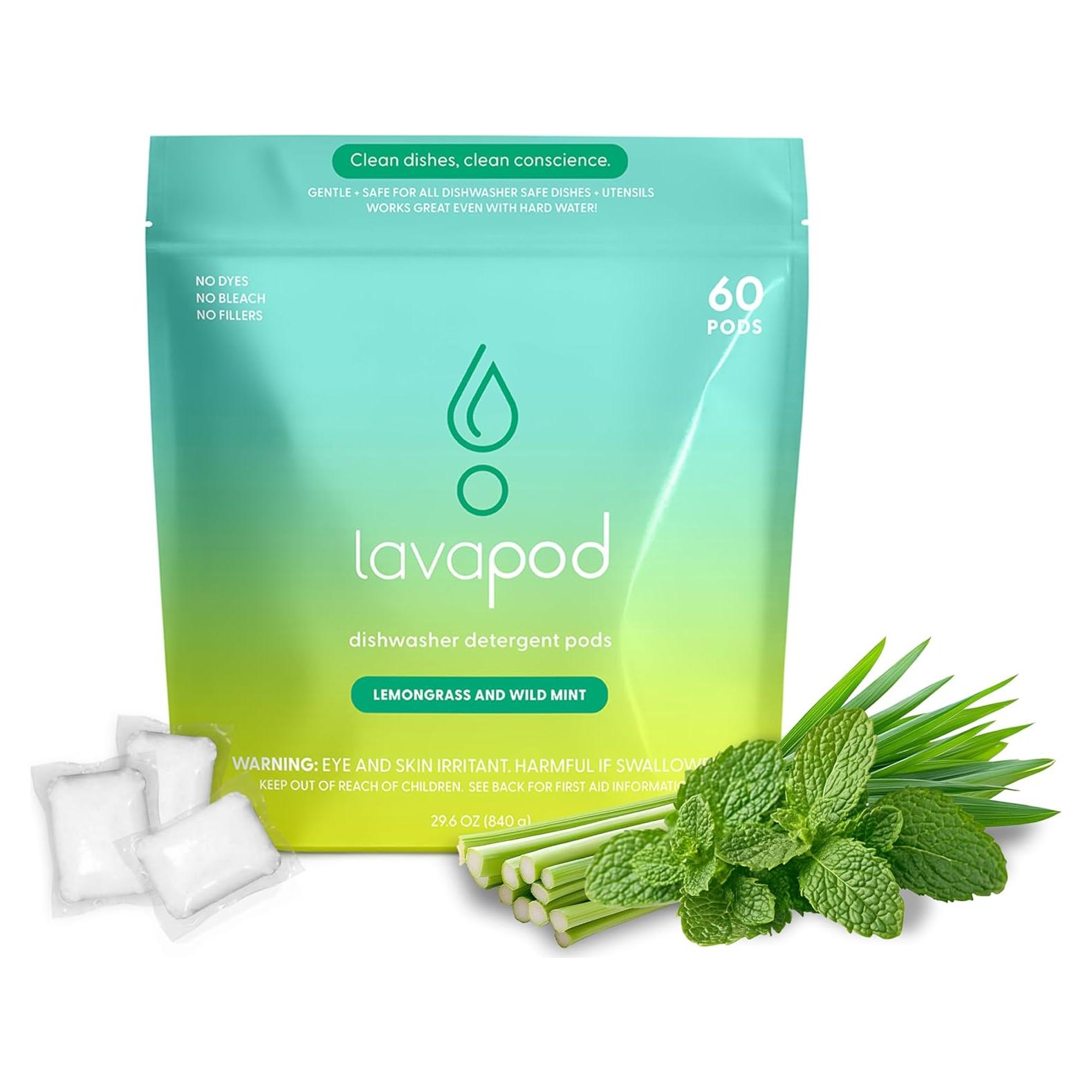 Cápsulas de Lavavajillas Ecológicas Lavapod 60 Unidades