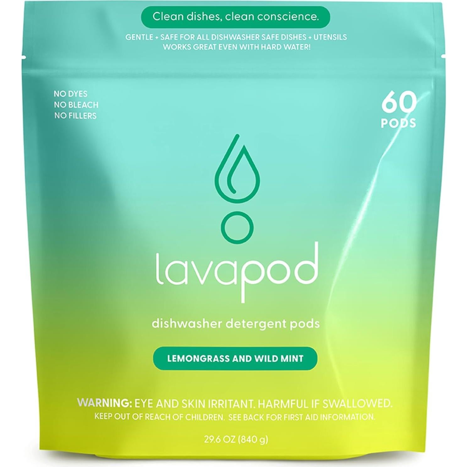 Cápsulas de Lavavajillas Ecológicas Lavapod 60 Unidades