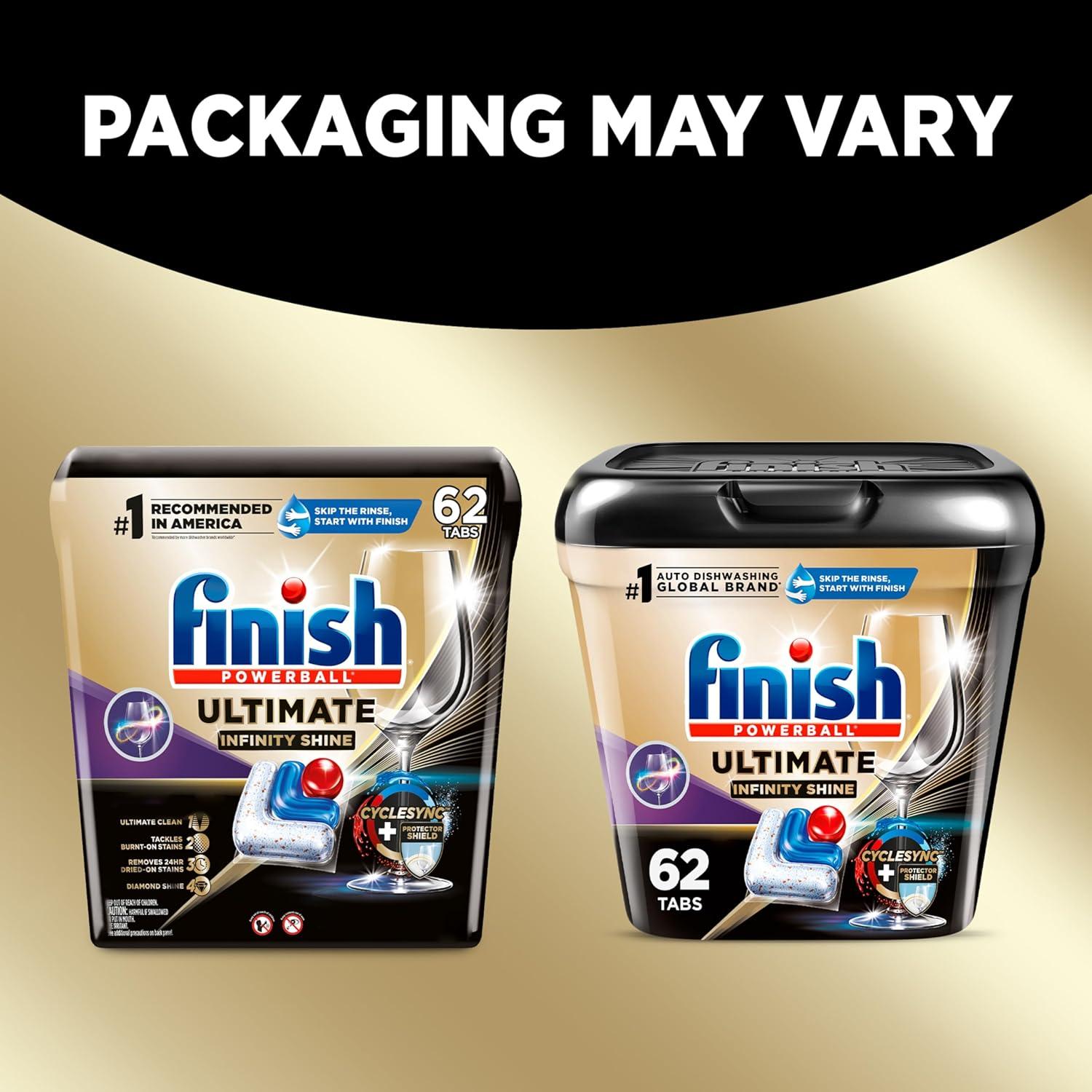 Finish Ultimate Infinity Shine Cápsulas Lavavajillas 62 Unidades