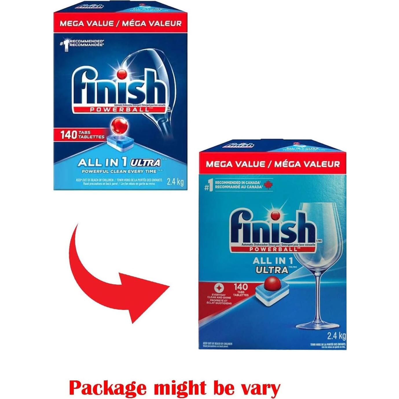 Finish Powerball Detergente para Lavavajillas 2.4 KG - 140 Tabs
