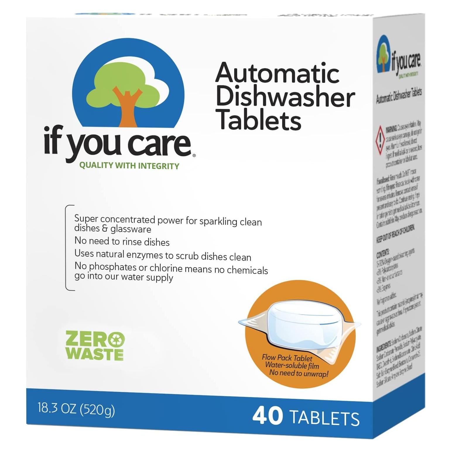 Tabletas para Lavavajillas Si Te Importa 40 Unidades Biodegradables