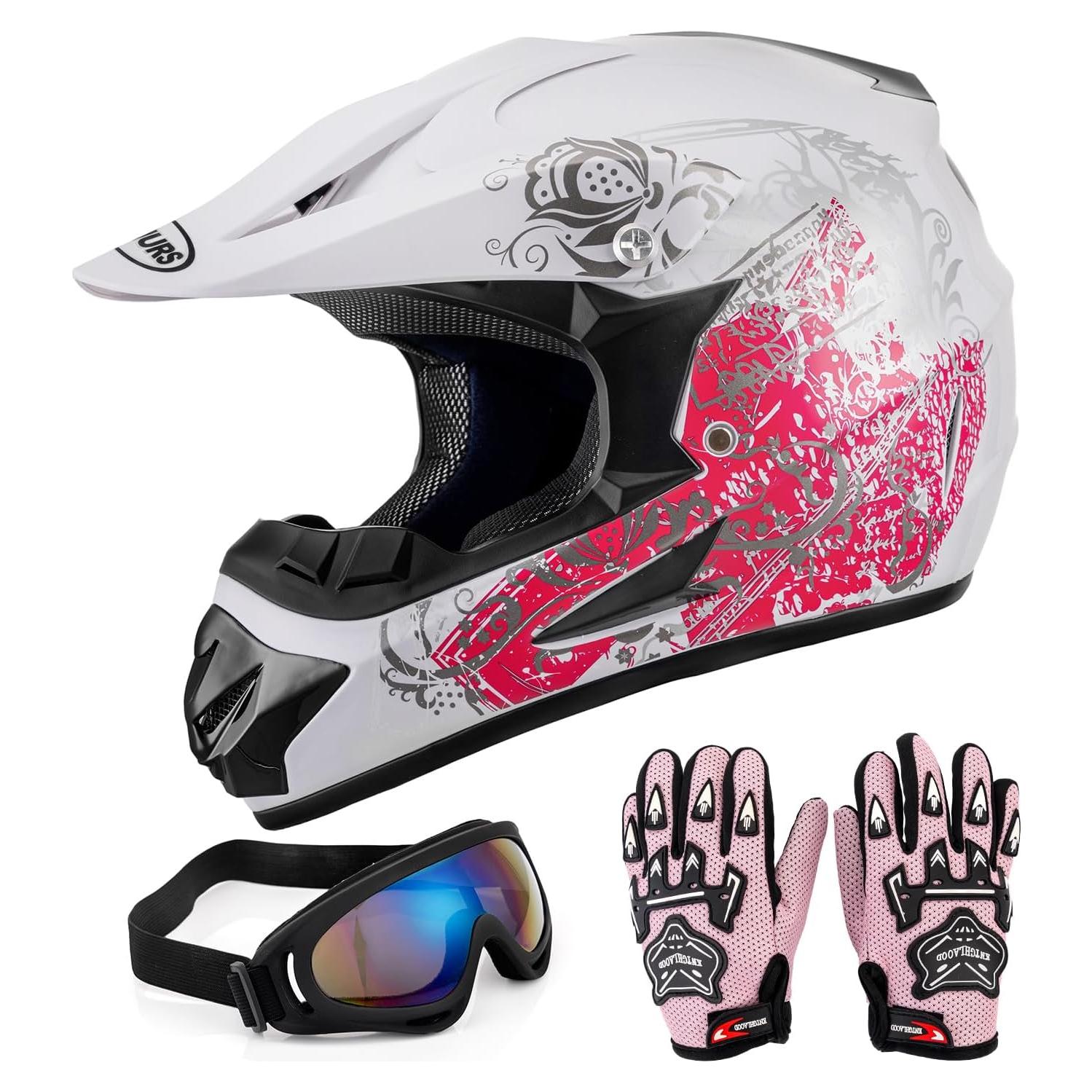 Casco de motocross Oumurs juvenil 5-14 años azul