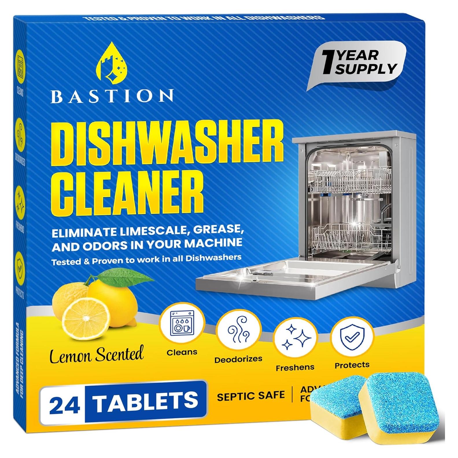Tabletas Limpiadoras de Lavavajillas Bastion - 24 Unidades
