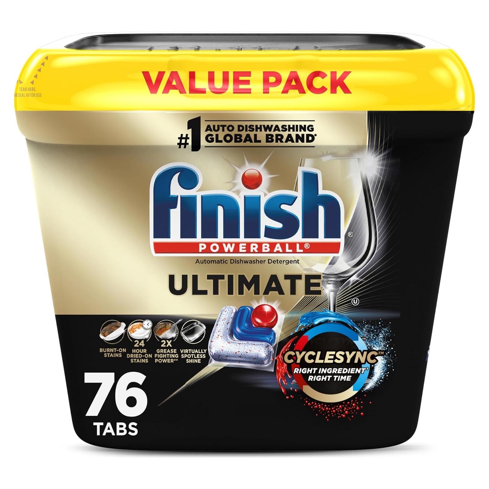 Finish Ultimate Pods para Lavavajillas 76 Unidades - Sin Enjuague