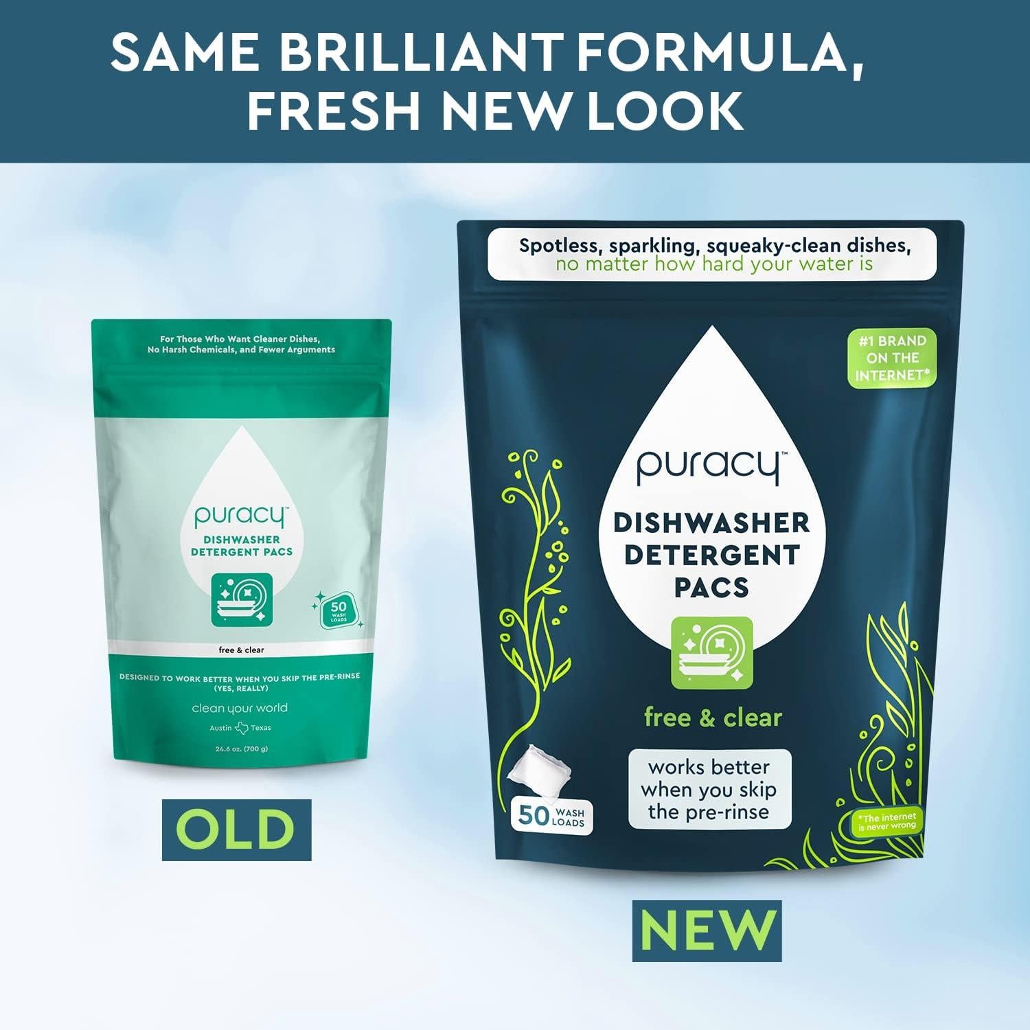 Cápsulas para Lavavajillas Puracy 50 Contenido - Eficiencia Natural