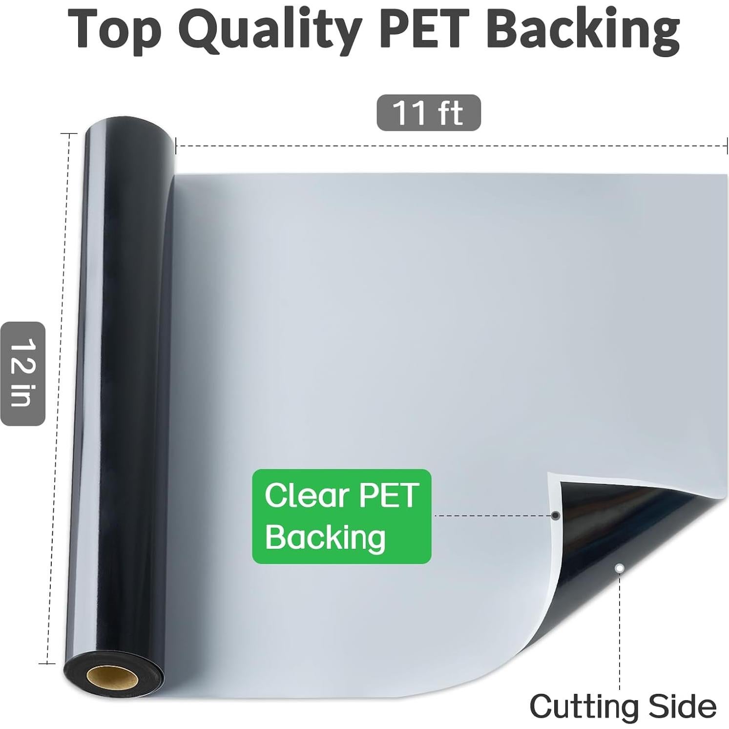 Vinilo Adhesivo Permanente Sooez Negro Brillante 30.48 cm x 3.35 m