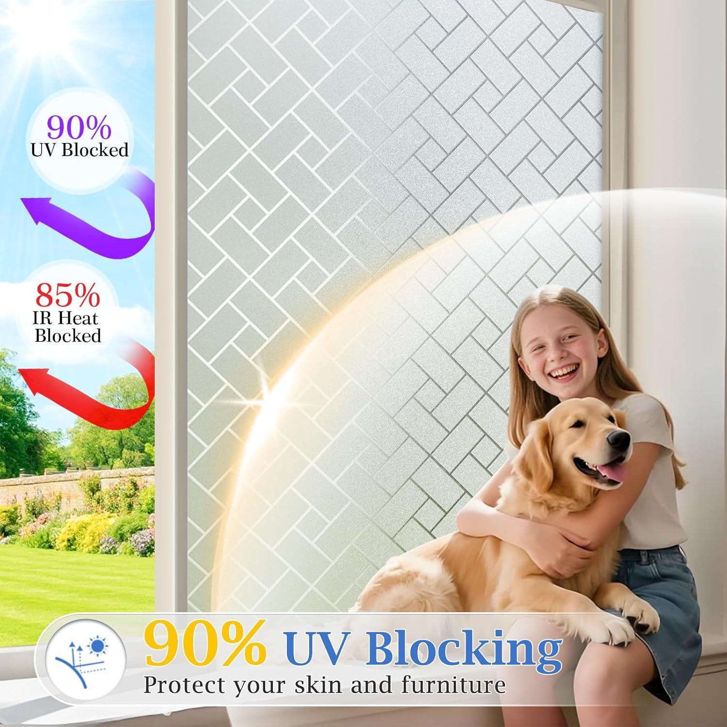 Película de Ventana Esmerilada Coavas 44.5x200 cm - Privacidad UV