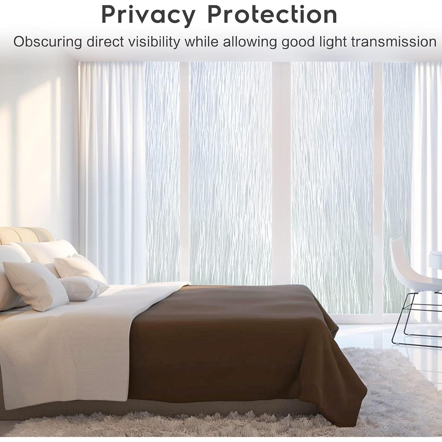 Película de Privacidad para Ventanas rabbitgoo 44.5x200cm Ola Pura