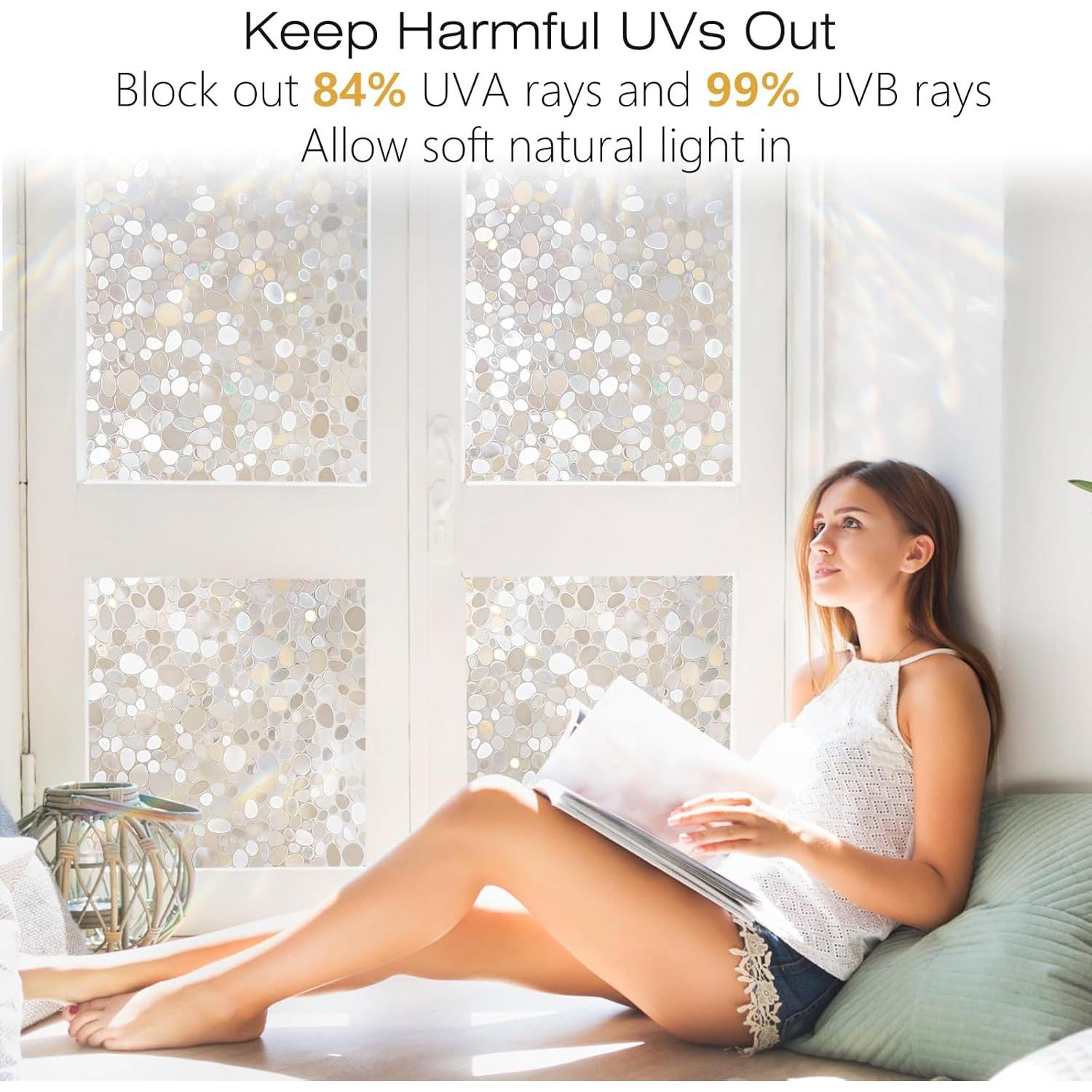 Película de Privacidad para Ventanas rabbitgoo 44.5x199.4cm UV