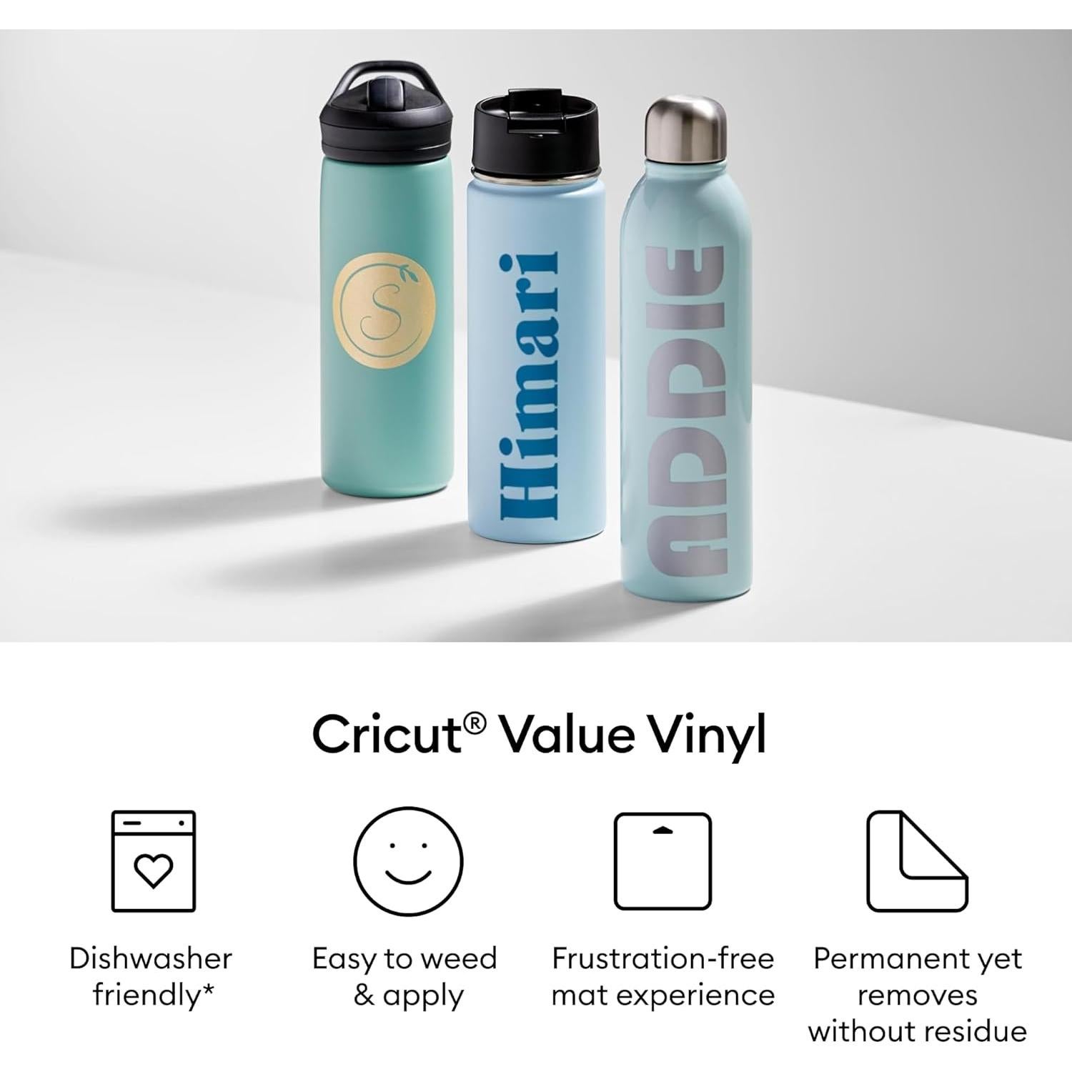 Vinilo Permanente Cricut Value 50 Hojas 30.5x30.5cm Multicolor